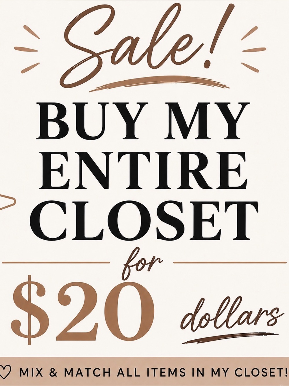 Buy My Entire Closet for $20